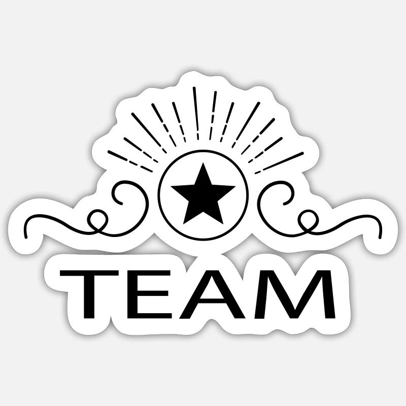 Équipe! Conception personnalisable - Sticker taille S (10 x 10 cm) - blanc mat