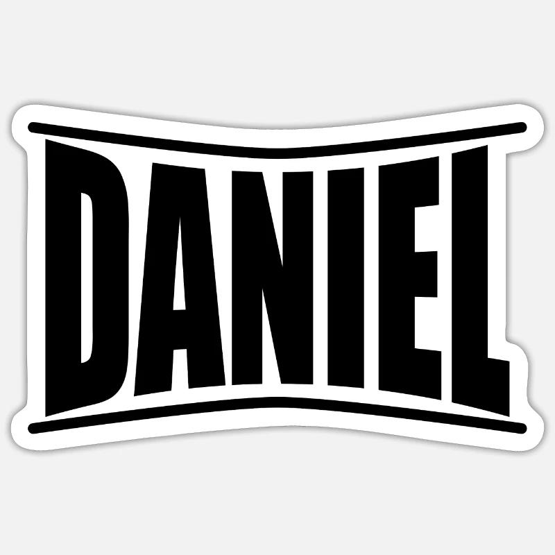 Daniel T-Shirt Geschenkidee - Sticker Größe S (10 x 10 cm) - Mattweiß