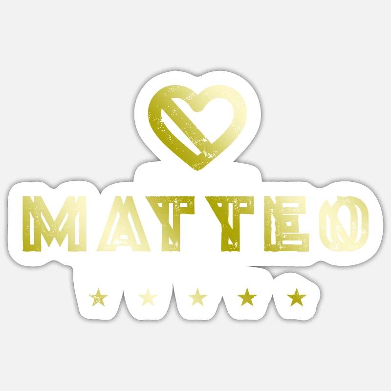 Matteo Herz - Sticker taille S (10 x 10 cm) - blanc mat
