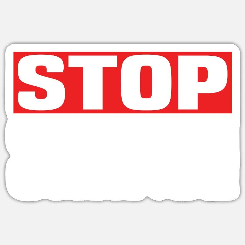 Halte au changement climatique - Sticker taille S (10 x 10 cm) - blanc mat