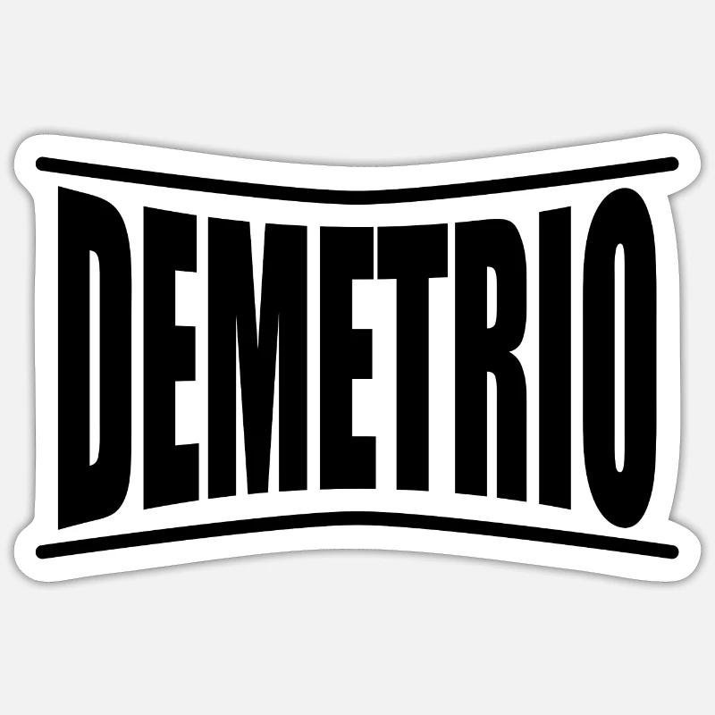 Demetrio T-Shirt Geschenkidee - Sticker Größe S (10 x 10 cm) - Mattweiß