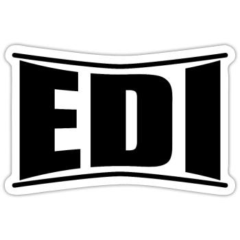 Edi T-Shirt Geschenkidee - Sticker Größe S (10 x 10 cm) - Mattweiß - Vorne