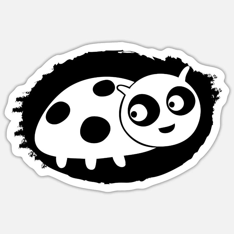 funny ladybug - Sticker size S (10 x 10 cm) - white matte
