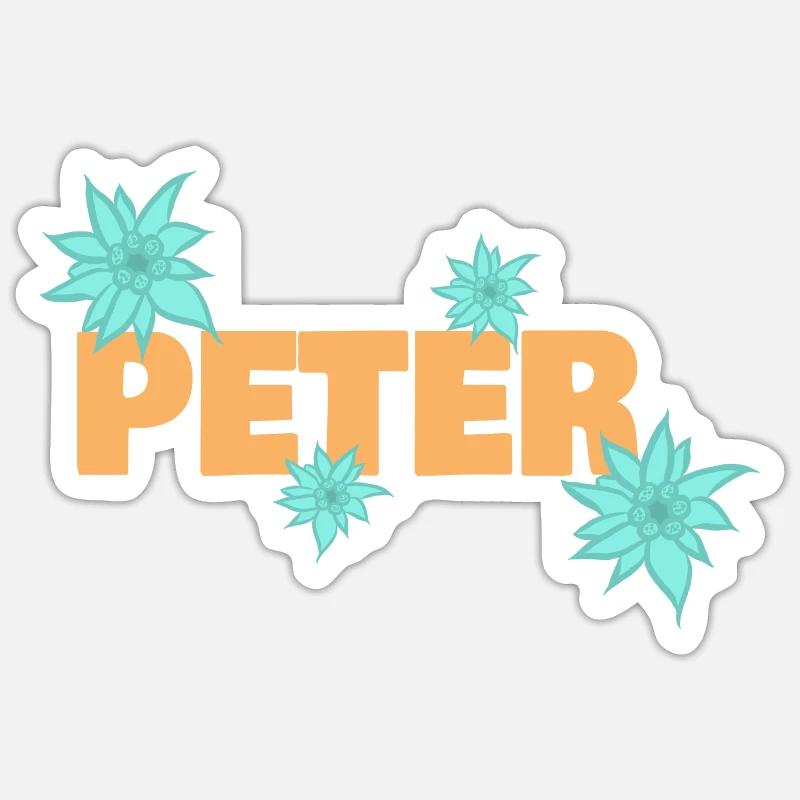 Edelweiß Peter Sticker Größe S (10 x 10 cm)