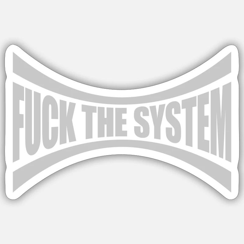 Fuck the system anarchy - Sticker size S (10 x 10 cm) - white matte