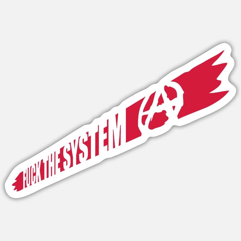 Anarchy Fuck the system Sticker size S (10 x 10 cm)