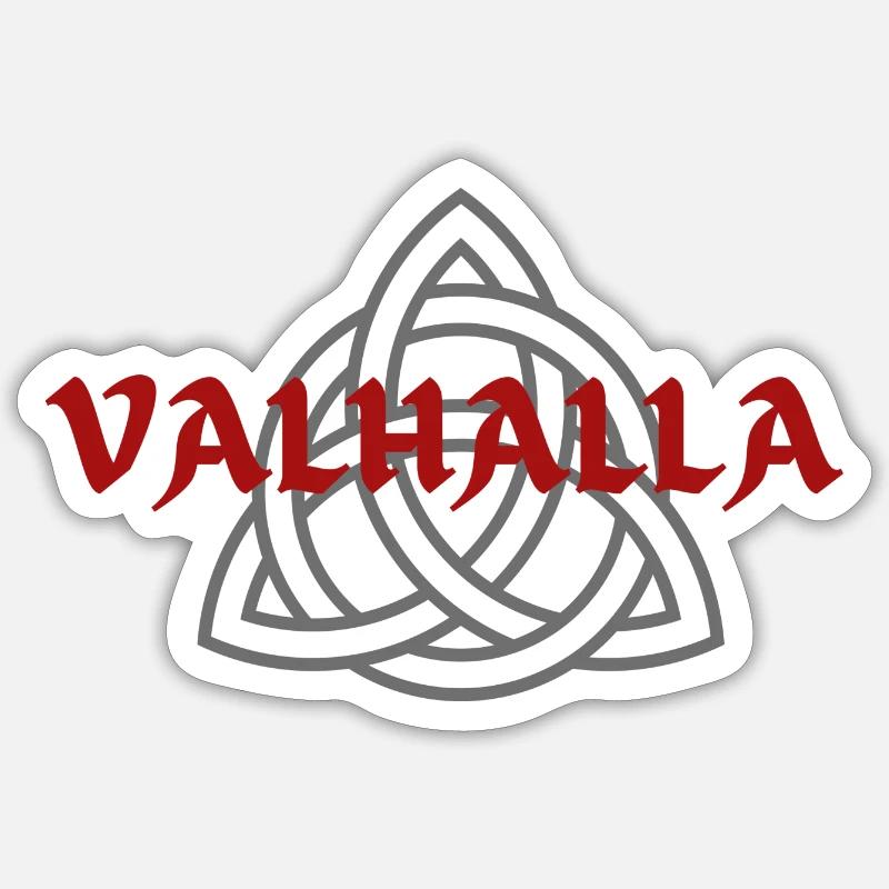 Valhalla - Sticker Größe S (10 x 10 cm) - Mattweiß