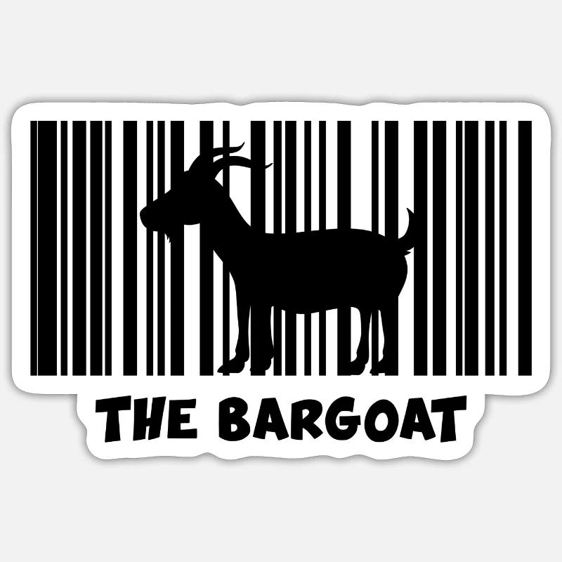 ziege "the bargoat" ziegenbock Sticker Größe S (10 x 10 cm)