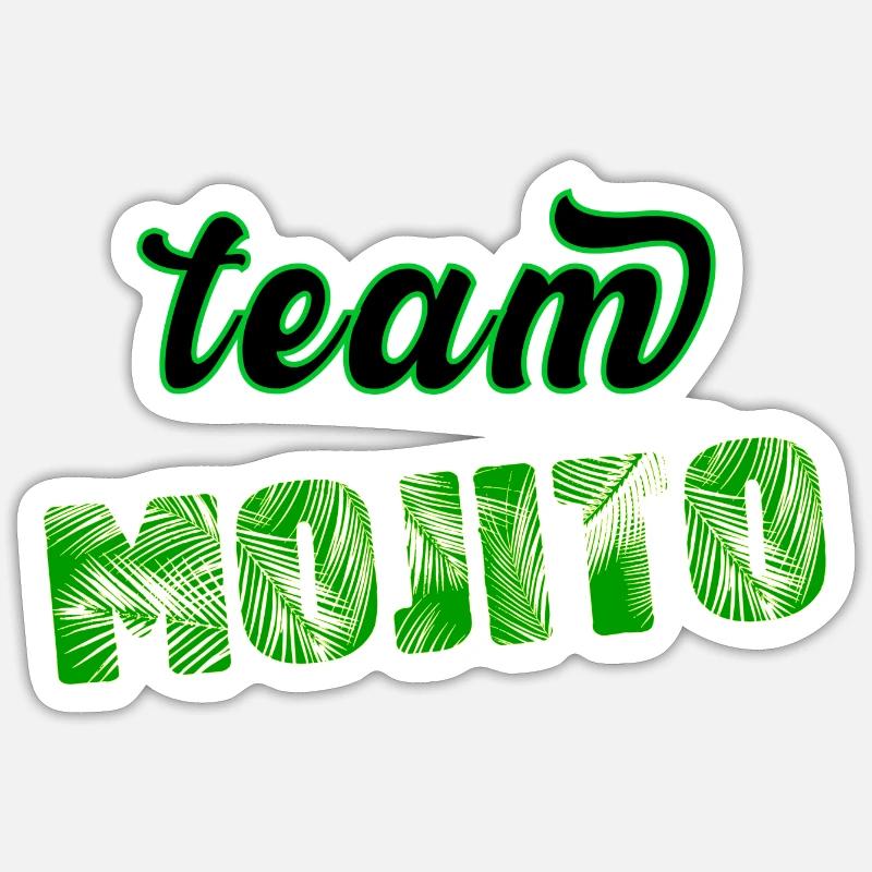 Team MOJITO - Sticker Größe S (10 x 10 cm) - Mattweiß