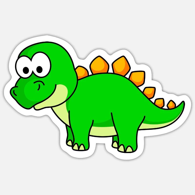 Dinosaur stegosaurus Comic - Sticker size S (10 x 10 cm) - white matte