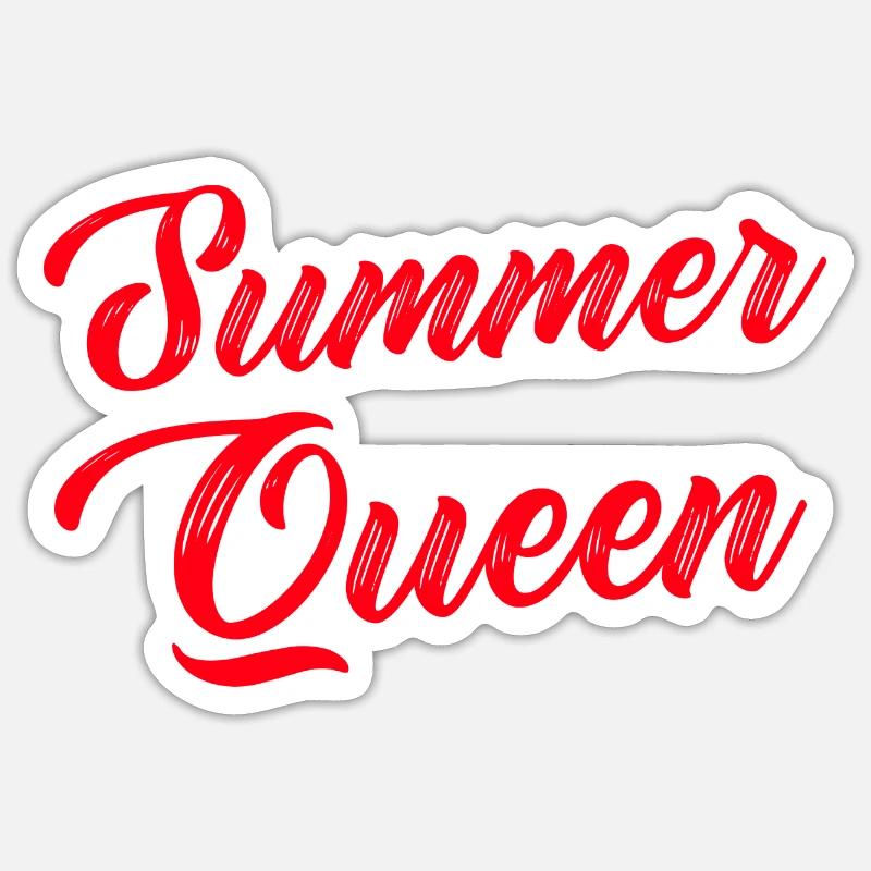 Summer Queen - Sticker taille S (10 x 10 cm) - blanc mat