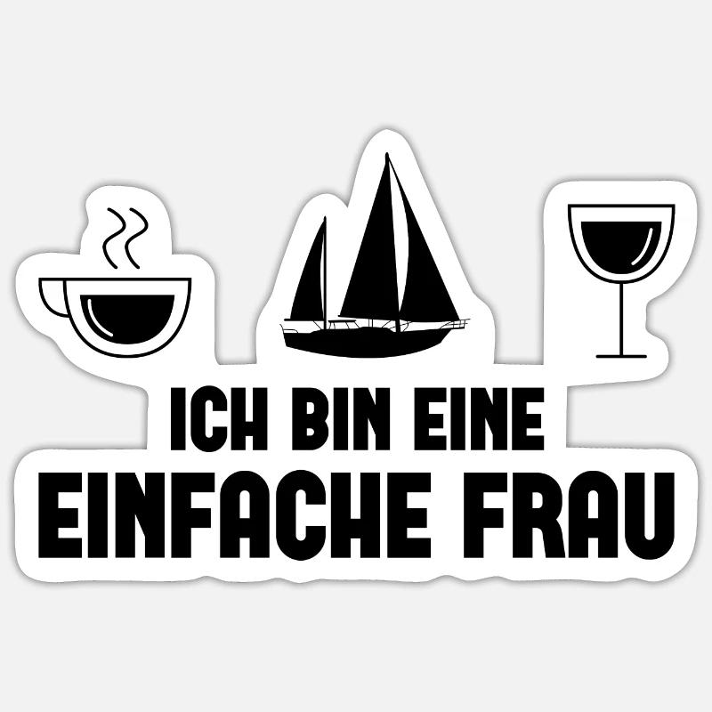 Ich bin ein Einfache Frau - (2) Sticker Größe S (10 x 10 cm)