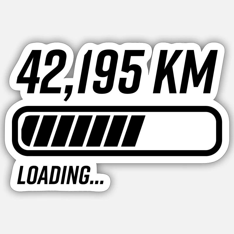 Marathon Marathon Runner Course Kilometers Sticker size S (10 x 10 cm)