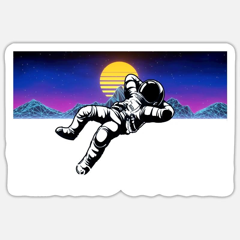 Design d’espace rétro Sticker taille S (10 x 10 cm)