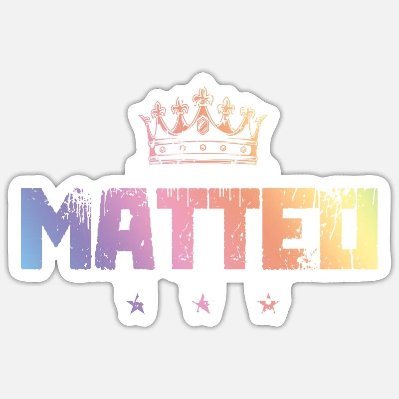 Matteo - Sticker Größe S (10 x 10 cm) - Mattweiß