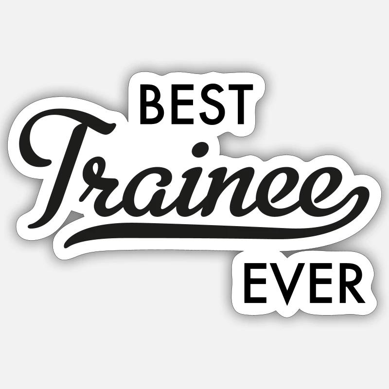 Trainee - Sticker Größe S (10 x 10 cm) - Mattweiß