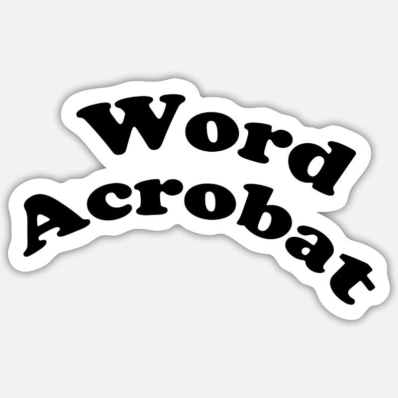 Acrobate word Sticker taille S (10 x 10 cm)