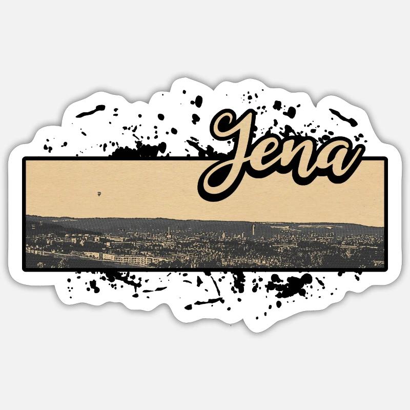 Jena - Sticker size S (10 x 10 cm) - white matte