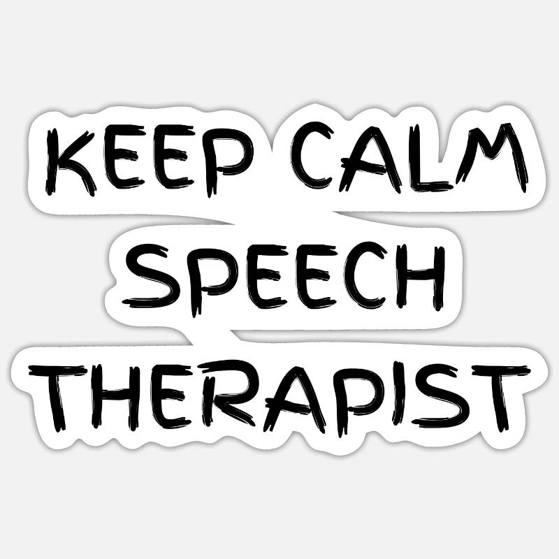 Keep calm speech therapist Sticker size S (10 x 10 cm)