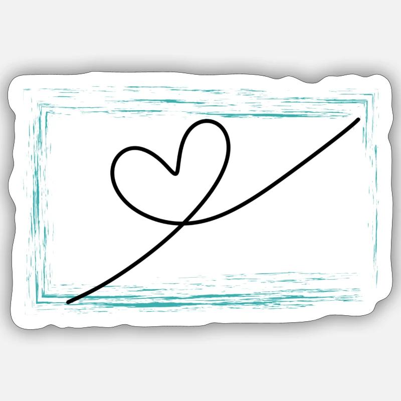 Herzchen Sticker Größe S (10 x 10 cm)