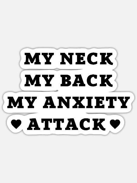 Anxiety - Sticker Größe S (10 x 10 cm) - Mattweiß