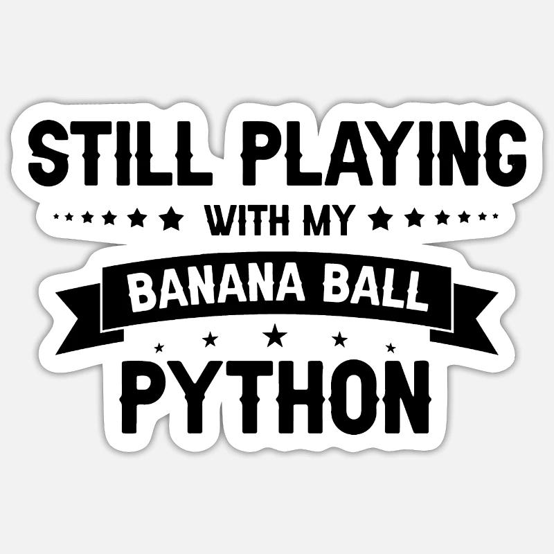 King python design pour les amateurs de serpents Sticker taille S (10 x 10 cm)