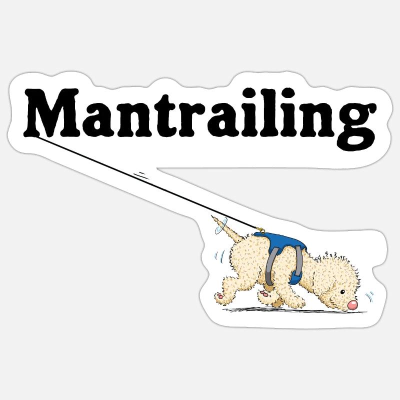 Mantrailing1 2 - Sticker Größe S (10 x 10 cm) - Mattweiß