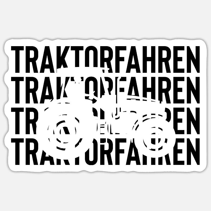TRAKTORAHREN - - Sticker Größe S (10 x 10 cm) - Mattweiß