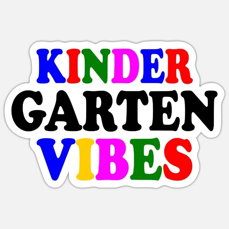 kindergarten vibes - Sticker Größe S (10 x 10 cm) - Mattweiß