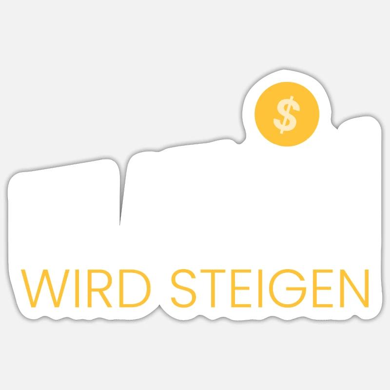 Inflation wird steigen - Sticker Größe S (10 x 10 cm) - Mattweiß
