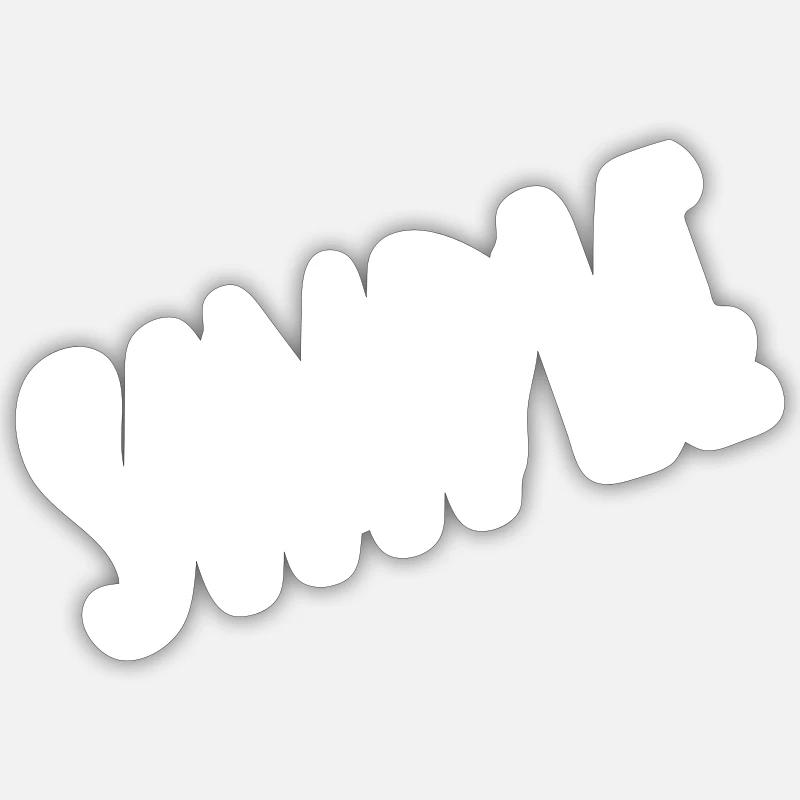 Simple - Sticker taille S (10 x 10 cm) - blanc mat