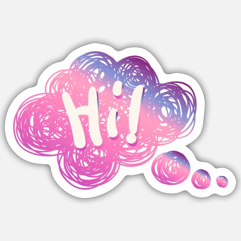 Halli hallo Sticker Größe S (10 x 10 cm)