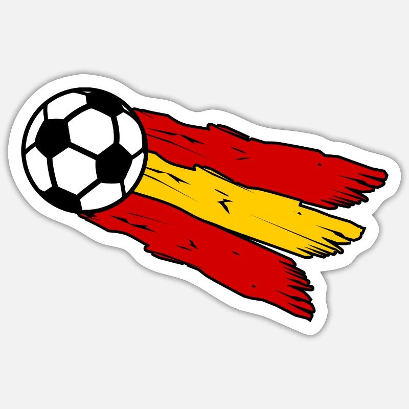 Die spanischen Fans - Sticker Größe S (10 x 10 cm) - Mattweiß