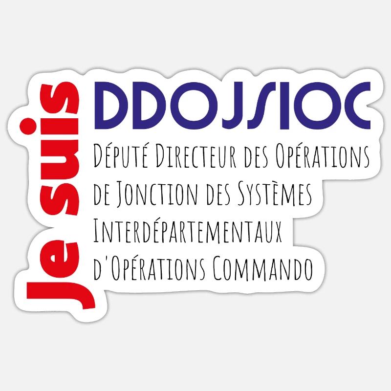 DDOJSIOC - Sticker taille S (10 x 10 cm) - blanc mat
