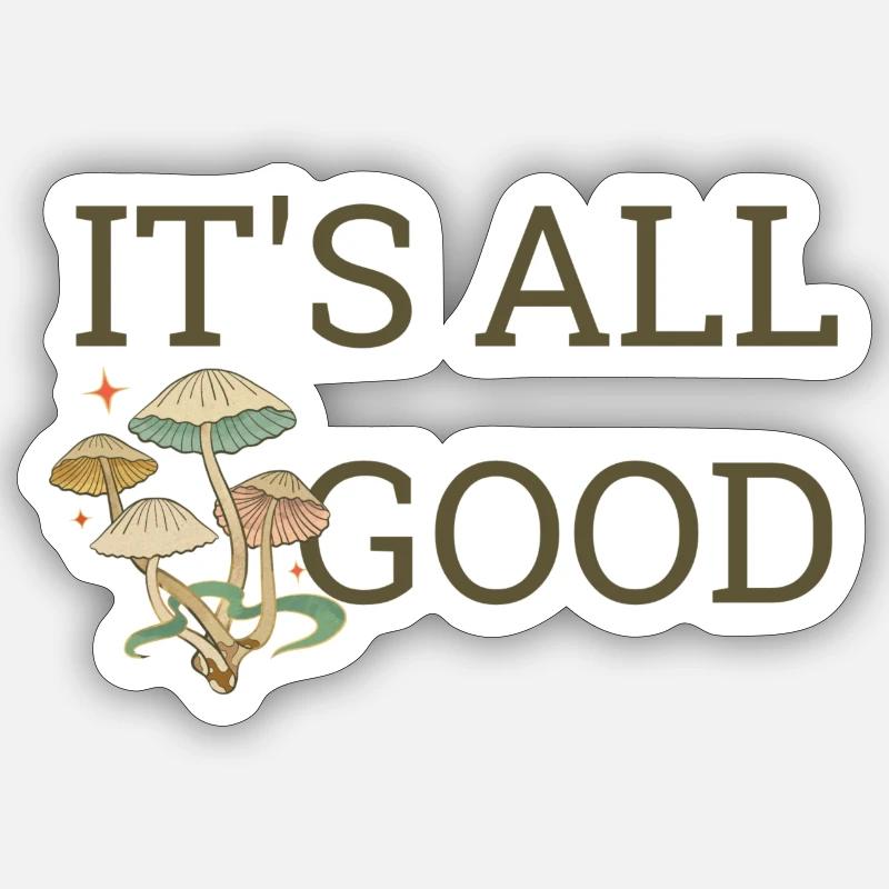 Brown Typecentric Psychedelic Sticker Größe S (10 x 10 cm)