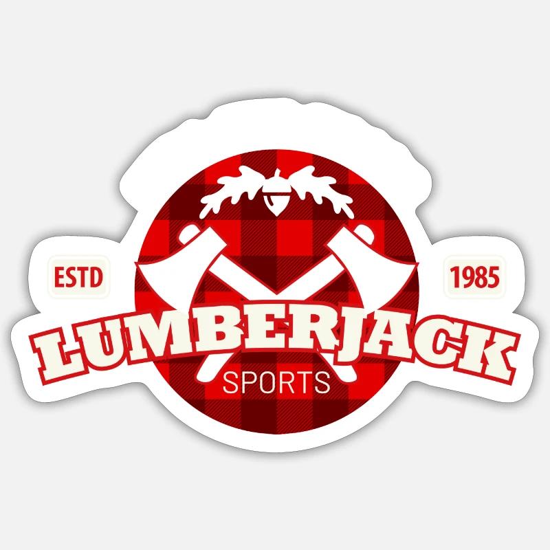 lumberjack karomuster - Sticker Größe S (10 x 10 cm) - Mattweiß