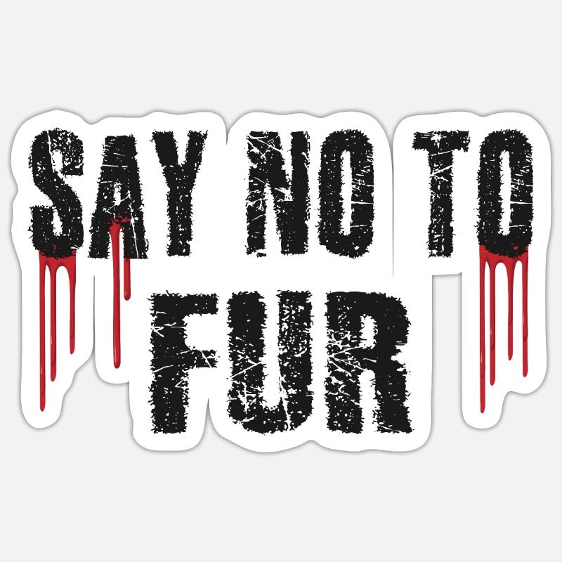 Dites non à la fourrure Sticker taille S (10 x 10 cm)