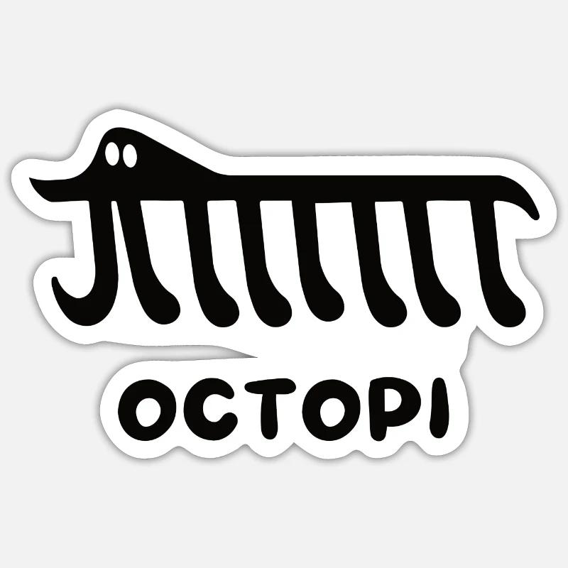 Mathematics Pi - Octopi - Sticker size S (10 x 10 cm) - white matte