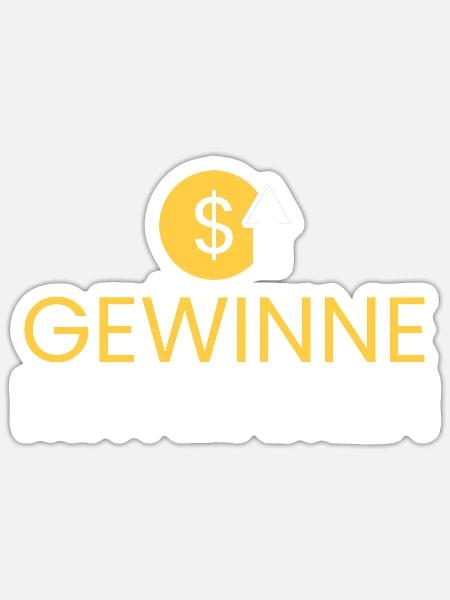 Gewinne mitnehmen - Sticker Größe S (10 x 10 cm) - Mattweiß