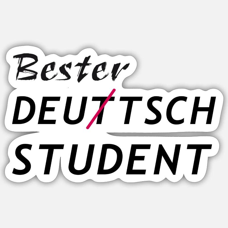 Bester Deutsch Student Sticker Größe S (10 x 10 cm)