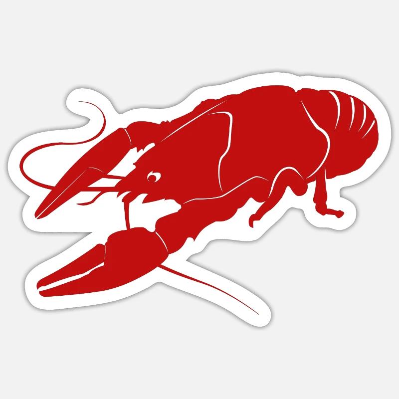 Crawfish crayfish for chefs Sticker size S (10 x 10 cm)