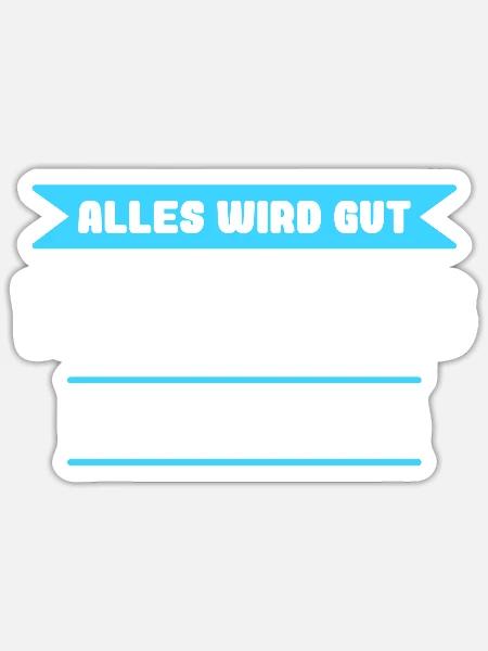 Wolfgang Name Design für stolze Wolfgangs - Sticker Größe S (10 x 10 cm) - Mattweiß
