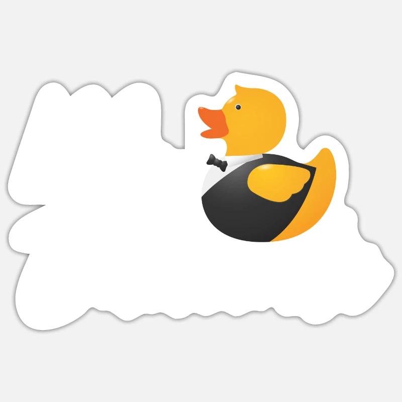 Badeente Gummiente Sticker Größe S (10 x 10 cm)