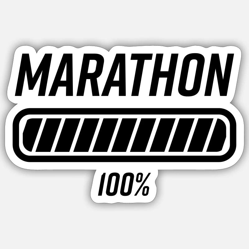 Marathon Marathonläufer Loading Strecke Sticker Größe S (10 x 10 cm)