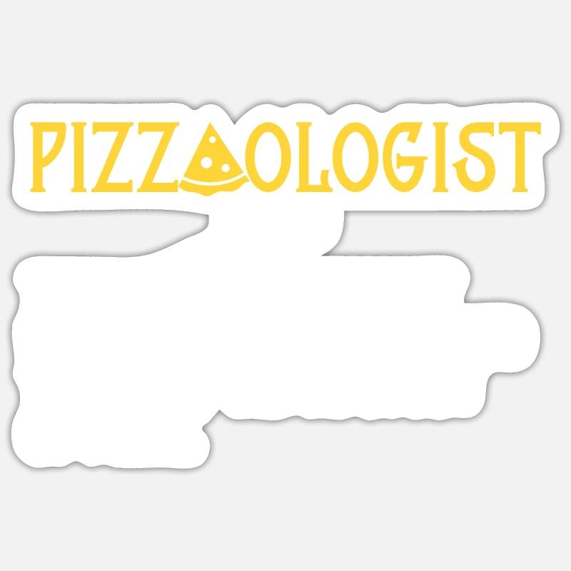 Pizza Baker Pizza Lovers Pizza Cadeau - Sticker taille S (10 x 10 cm) - blanc mat