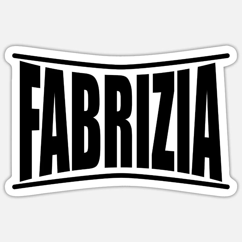 Fabrizia T-Shirt Geschenkidee - Sticker Größe S (10 x 10 cm) - Mattweiß