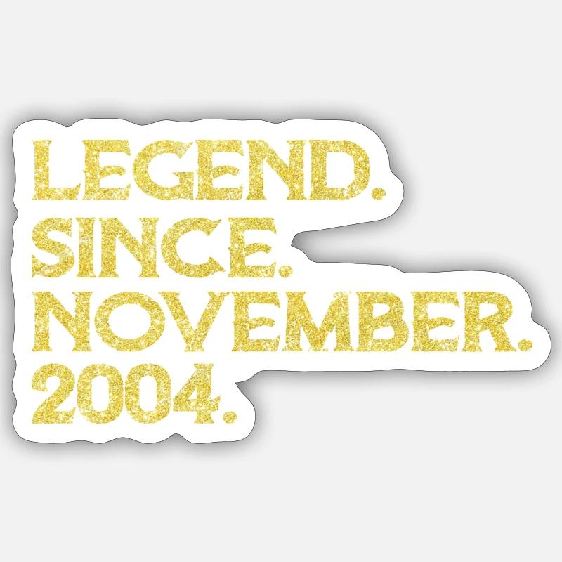 since November 2004 - Sticker size S (10 x 10 cm) - white matte