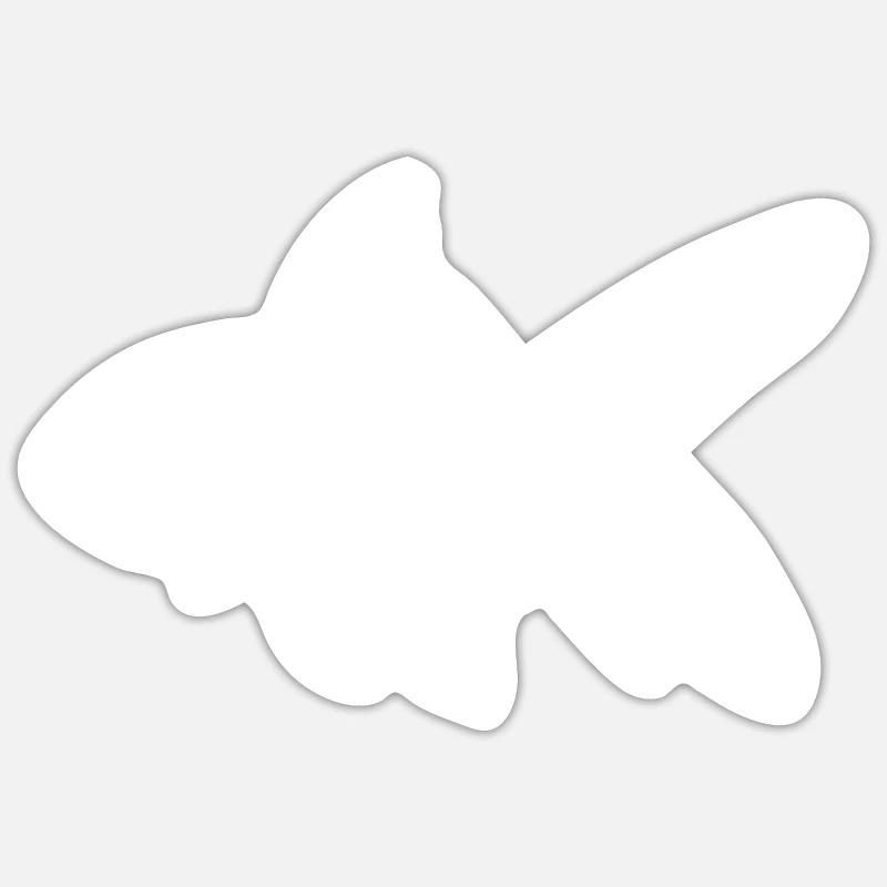 Fisch - Sticker Größe S (10 x 10 cm) - Mattweiß