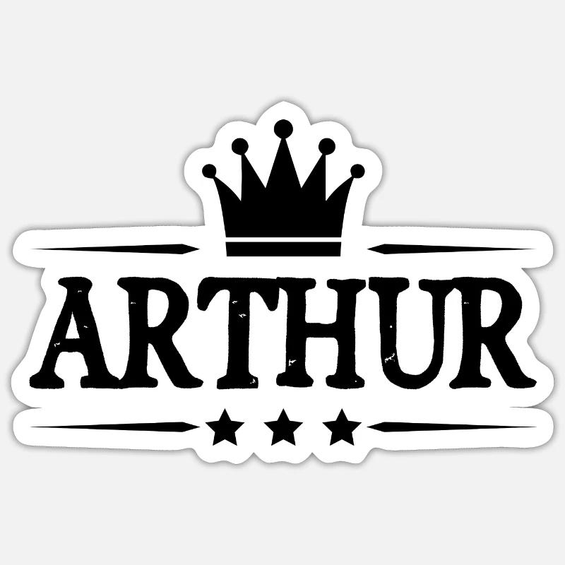 Arthur - Sticker Größe S (10 x 10 cm) - Mattweiß