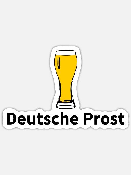 Standard Bier nur hier - Sticker Größe S (10 x 10 cm) - Mattweiß